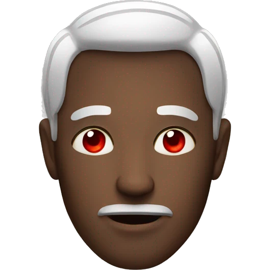 Man with red eyes emoji