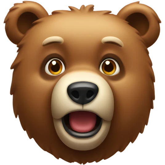 Surprised bear emoji