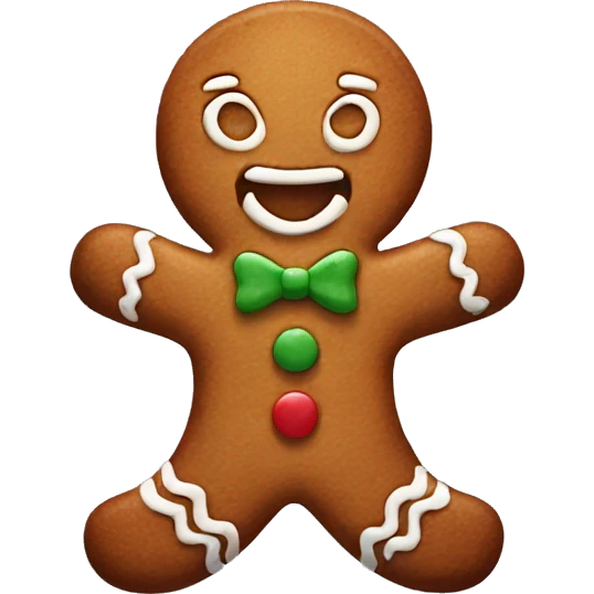 Gingerbread man emoji