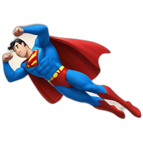 Superman flying emoji