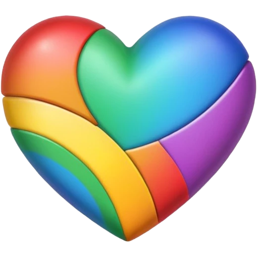Corazon de arcoiris emoji