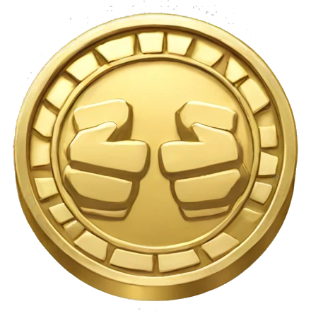gold  muscle coin emoji