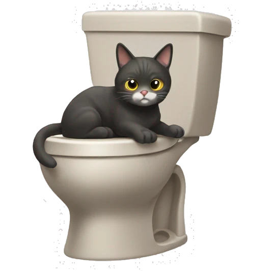cat pooping in wc  emoji