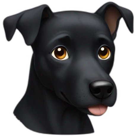 black dog emoji