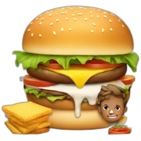 burger and boy emoji