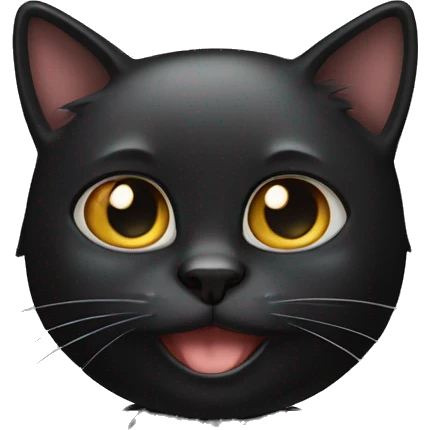 Black cat with testo  emoji
