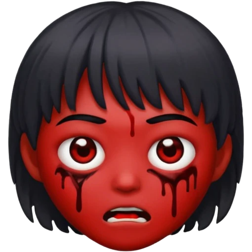 faz um memoji de zoombi igual a mim sou asiatico cabelo preto tipo franja  emoji