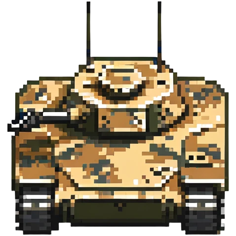 military tank in desert camouflage emoji