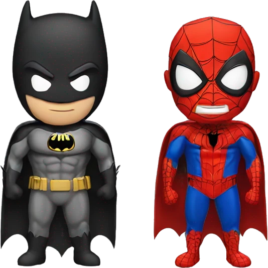 Spiderman and Batman in one emoji