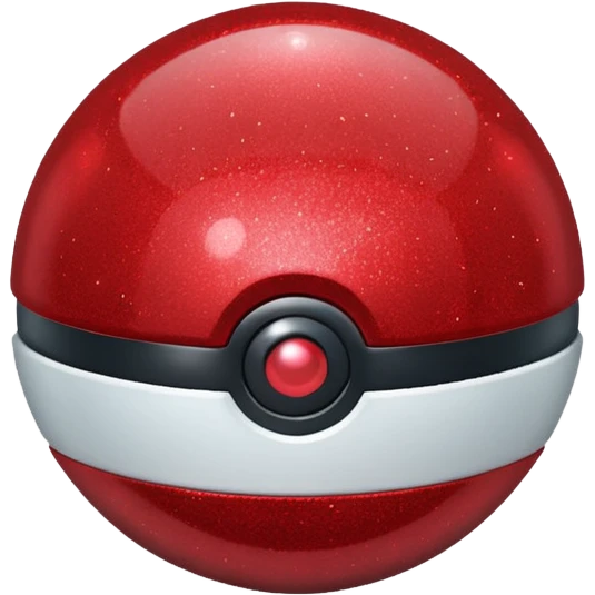 red glitter pokeball  emoji