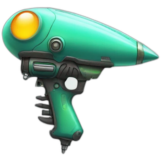 friendly alien with comedy raygun emoji