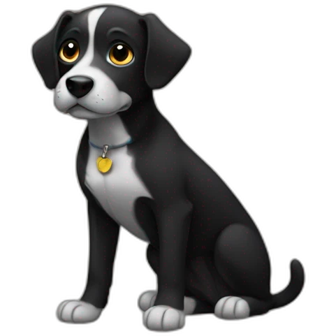 perro negro emoji