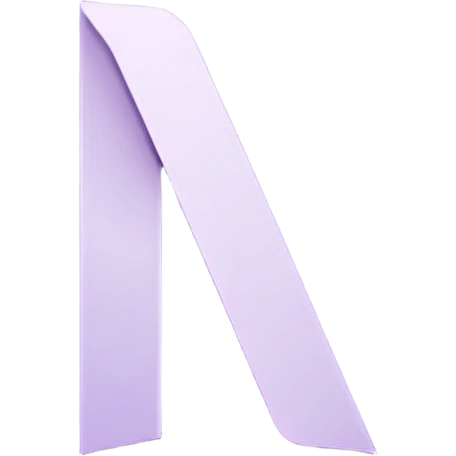Netflix aesthetic "N" logo in pastel purple emoji