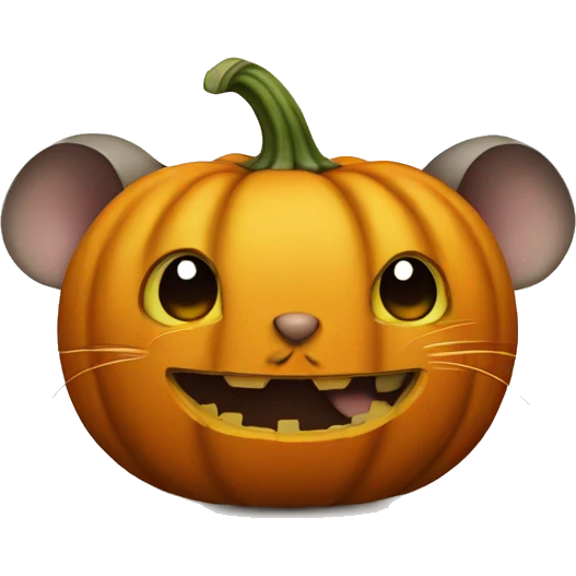 mouse pumpkin emoji