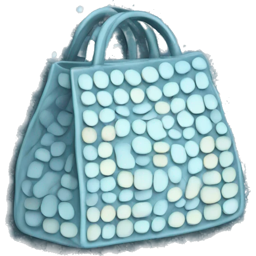 Pastel blue Sequin bag  emoji