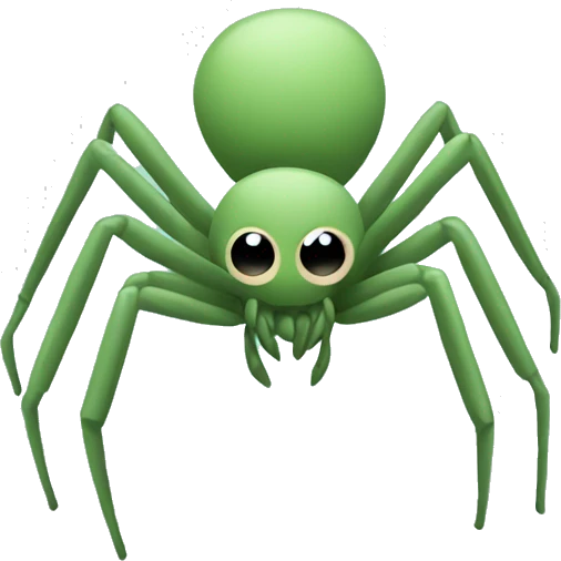 sage green spider emoji