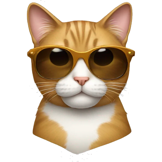 Cat with sunglasses emoji