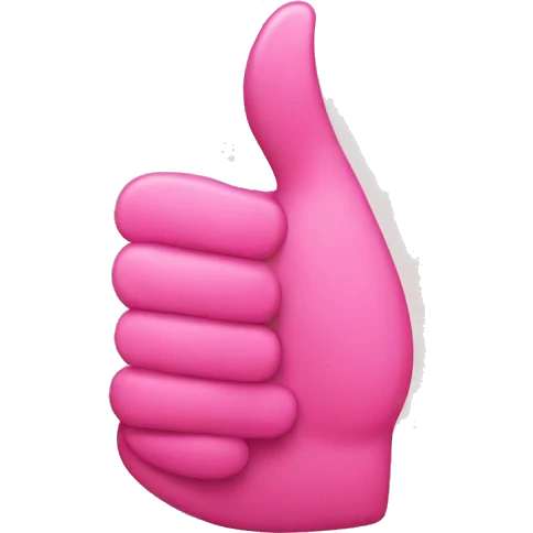 A thumb up like you are hitching a ride, with pink nail polish emoji