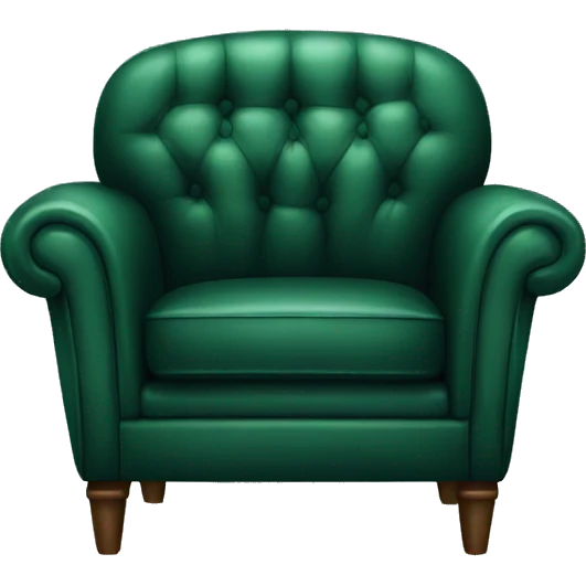 Dark green classic chair emoji