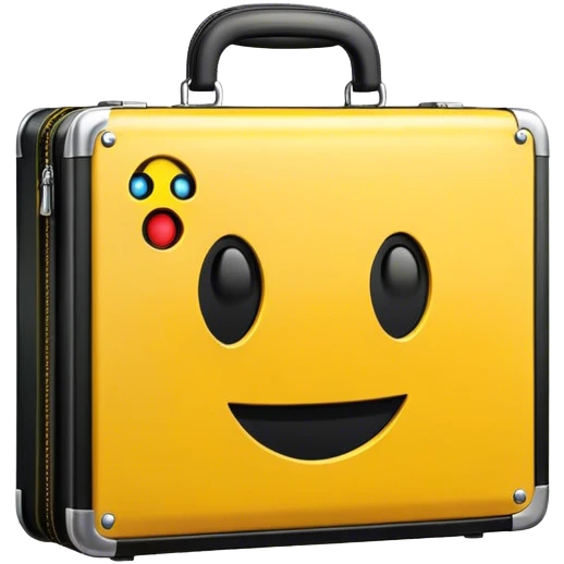 briefcase with a pacman icon emoji