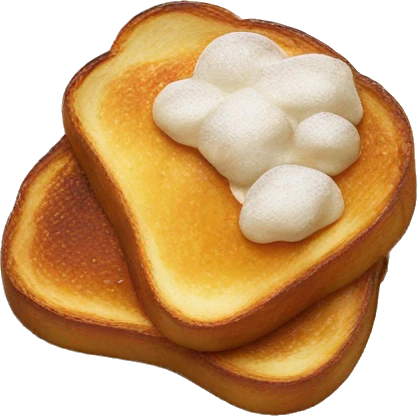 french toast on a white plate emoji