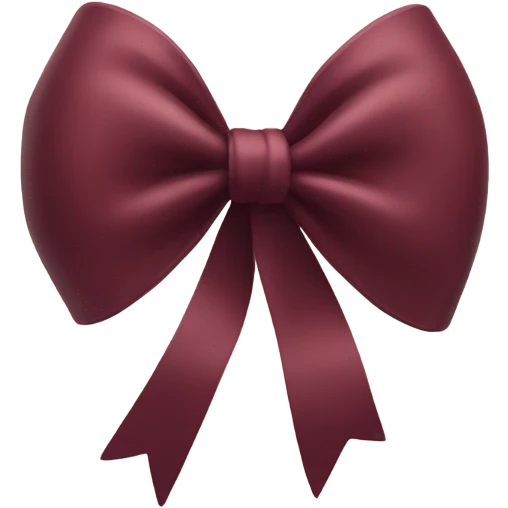 Burgundy bow emoji