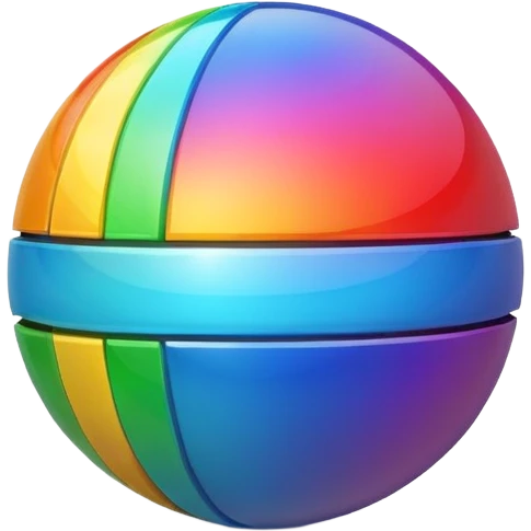 Tv globo logo with rainbow line and a ball emoji