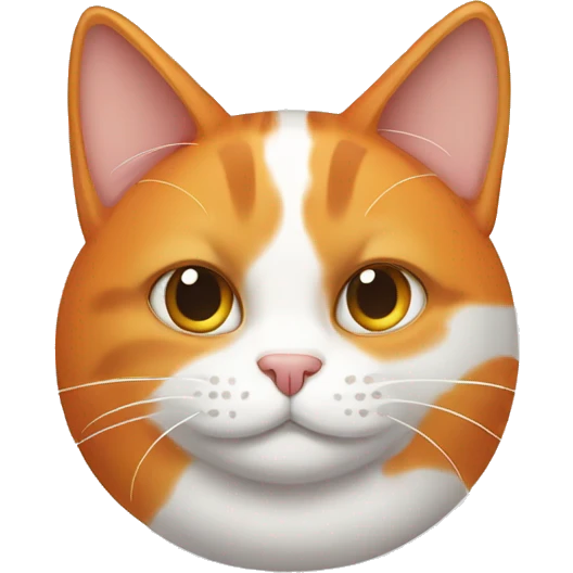 Large orange and white cat emoji