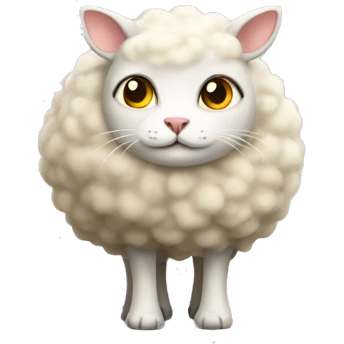 cat in sheep body emoji