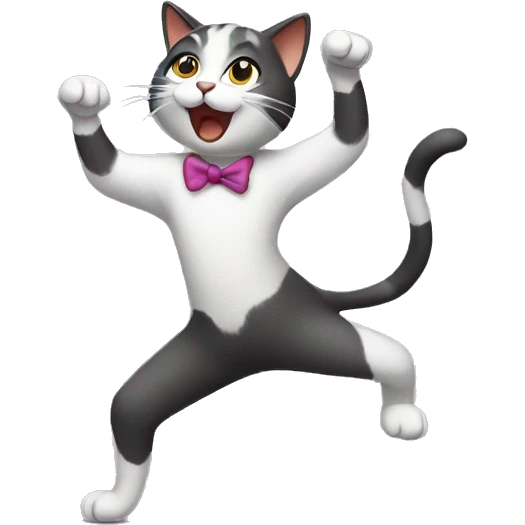 A dancing cat emoji