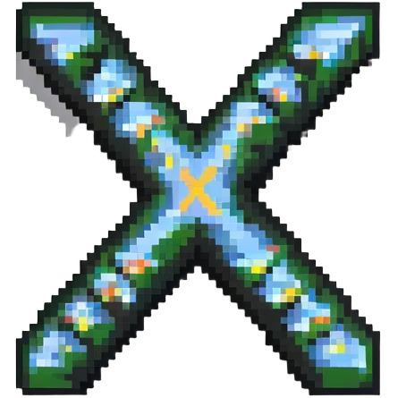 Just the letters X1X, no faces, pixel art typography emoji