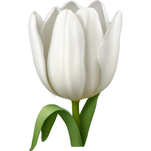 White tulipánov emoji