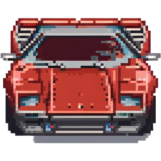 красная Lamborghini Countach, no background emoji