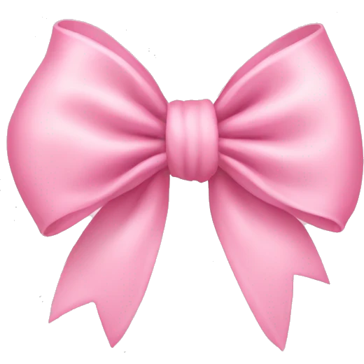 baby pink bow emoji