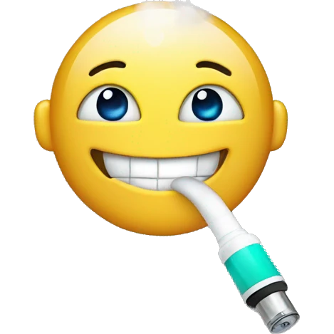 Smiling vape emoji