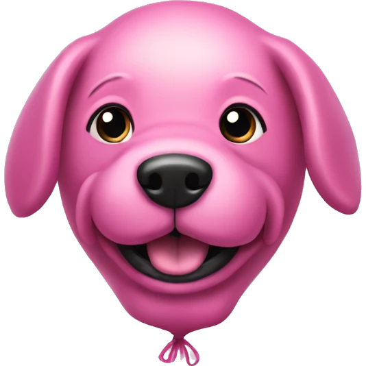 pink dog balloon emoji