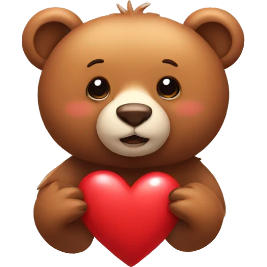 Bear with heart emoji