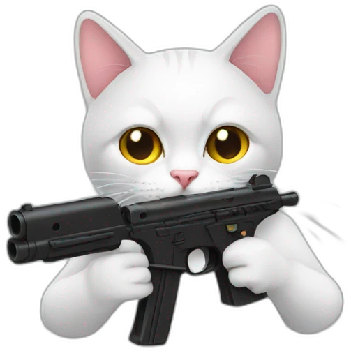 cat with gun emoji