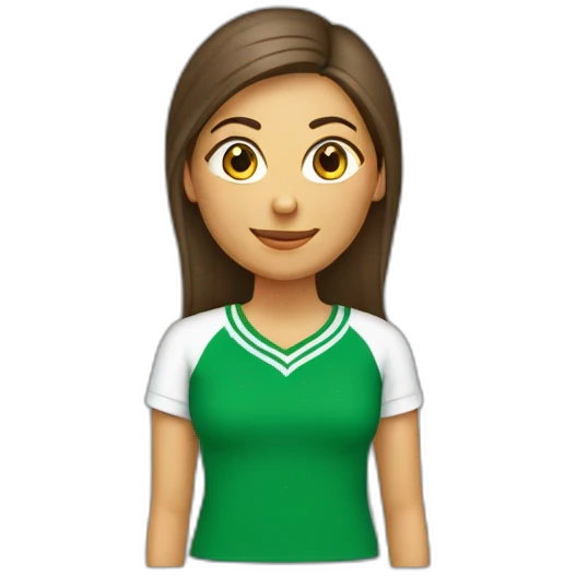 tee shirt de l’ algerie sur une femme emoji