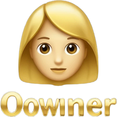 The word "Owner" in gold letters emoji