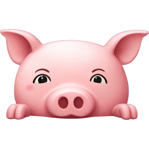 Piggy on a bed emoji