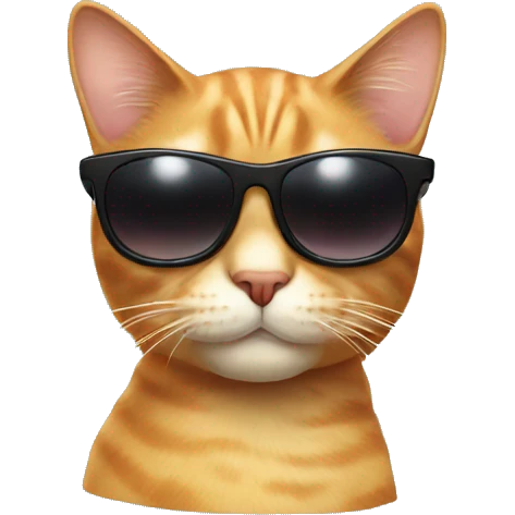 Cat with sunglasses emoji