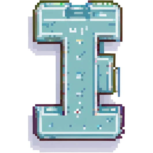 number 7, pixel art style, outlined emoji