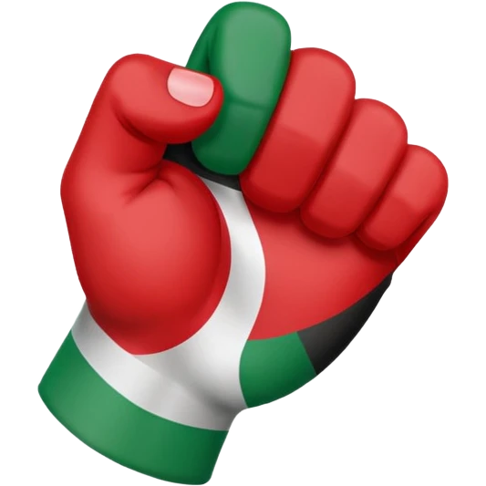 Fist with Palestinian flag emoji