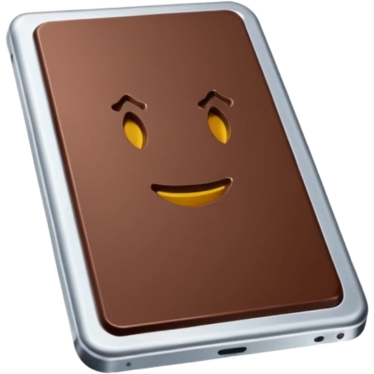 une tbalette de chocolat emballé dans de l'aluminium emoji