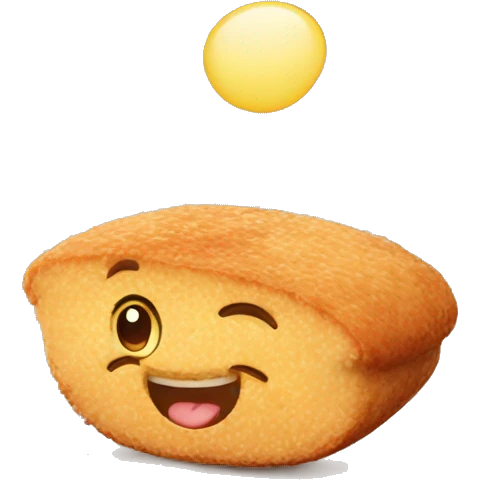 cutlet with the emotion of happiness emoji
