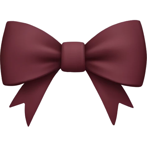 burgundy bow emoji