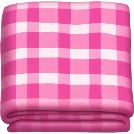 Pink checkered blanket emoji