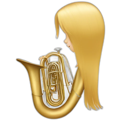 Long-hair-whitemale-playing-tuba emoji