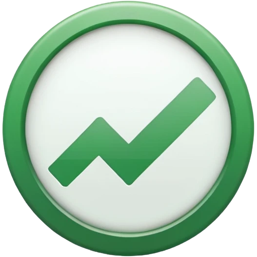 Green check box with white circle outside emoji